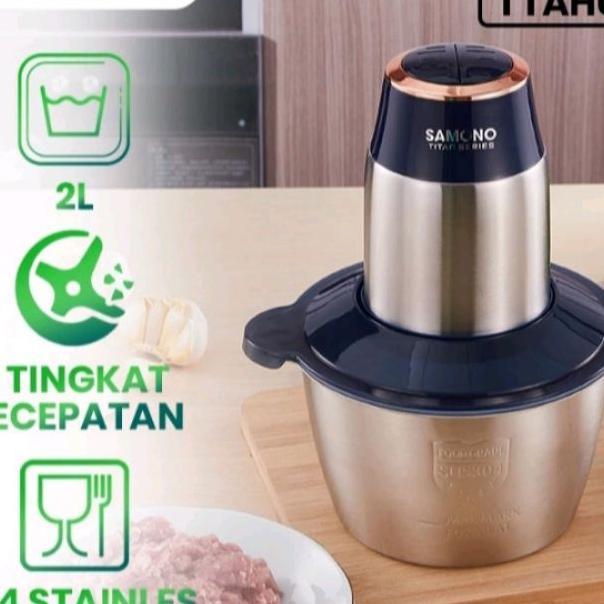 Samono Titan Series Food Chopper Stainless Steel Meat Grinder Food Processor Penggiling Daging