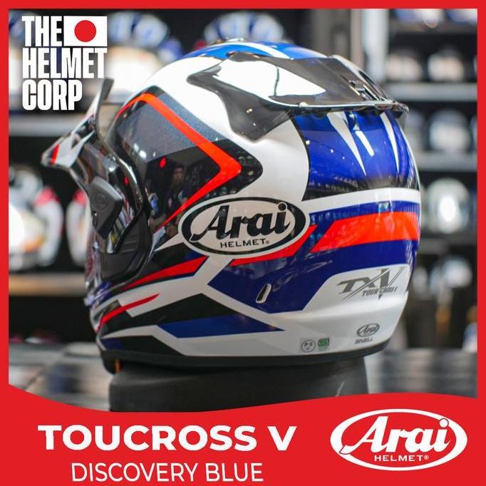 Promo Arai Helm Tourcross V Discovery Blue Fullface Cross Helmet Tourcross 5 Blue Cod