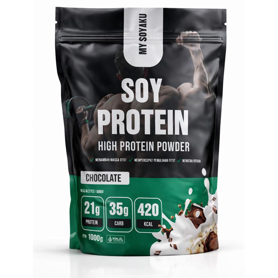 Soy Protein Rasa Coklat || Susu Fitness Tinggi Protein || Soy Protein Coklat Cocok Untuk Anak Gym