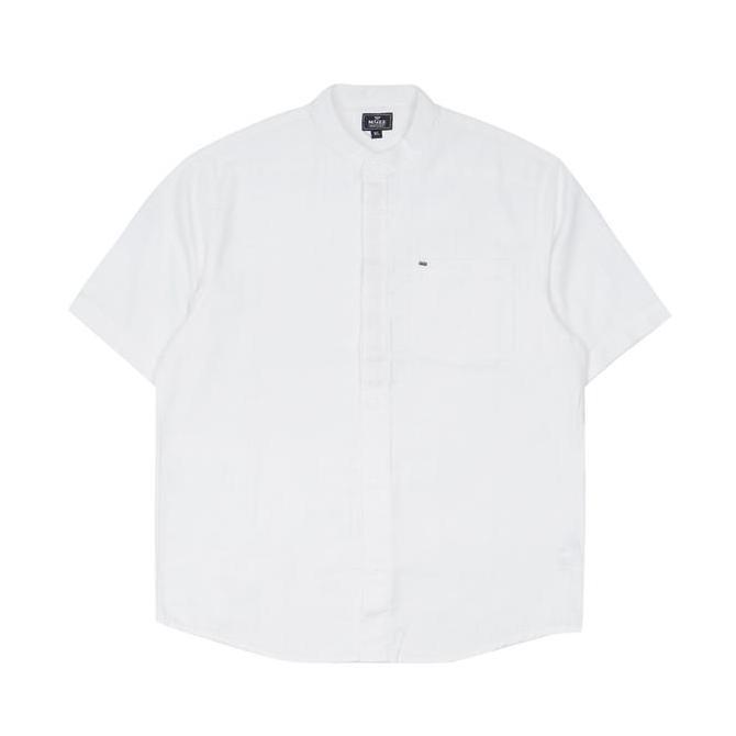 M Gee Baju Koko Lengan Pendek Kemeja Pria Mgee Alfero C100 White