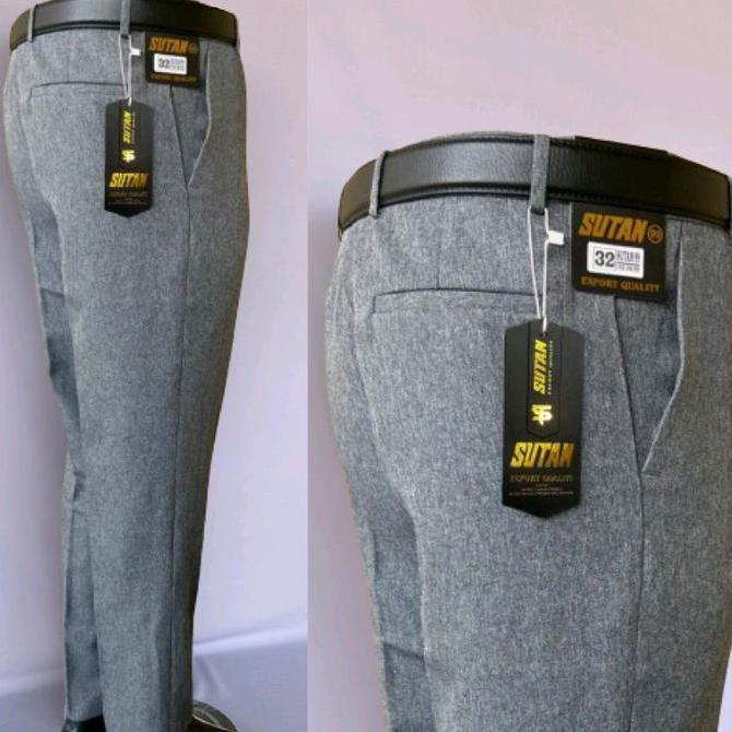 Sutan 99 Celana Panjang Pria Hitam Regular Bahan Kerja Berkualitas