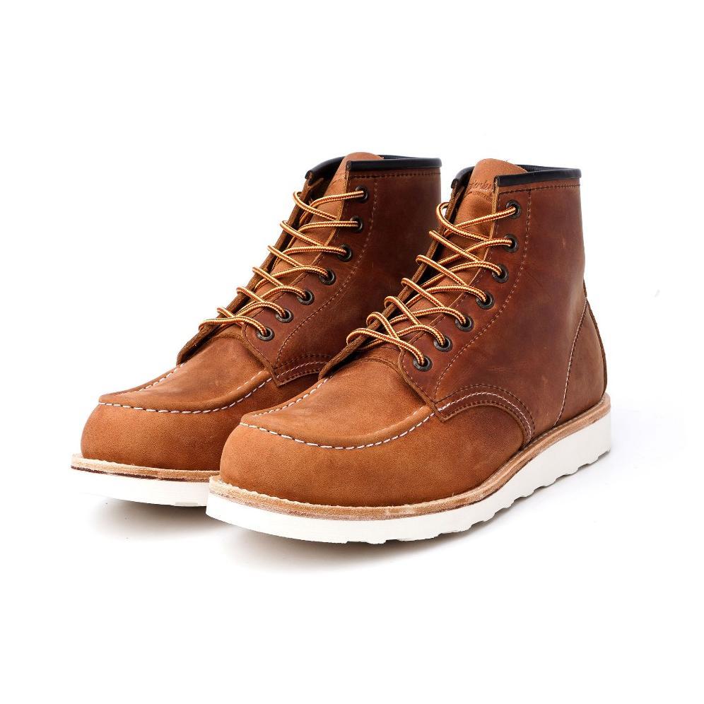 BESTPROMO LTHRKRFT - Boots - Sepatu Boots Moc Toe Kulit Asli