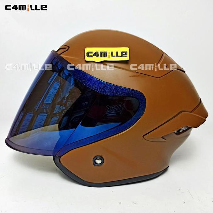 HELM ARL NFJ SOLID BROWN DOFF HALF FACE HALF FACE