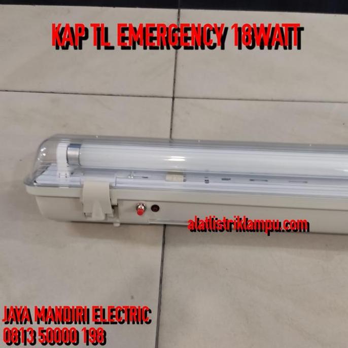 Lampu Kap Waterproof Tl Neon Emergency 18Watt Lampu Nicad Baterai 18W Kap Emergency Philips