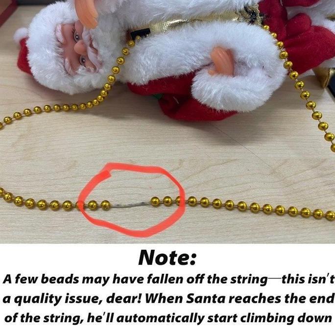 Santa Claus Listrik / Boneka Santa Claus Yang Bisa Memanjat Tangga / Hadiah Dekoratif Natal Untuk An