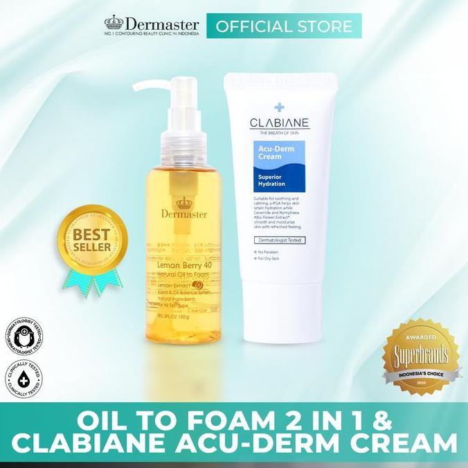 Dermaster Oil To Foam 2 in 1 & Clabiane Acu-Derm Cream
