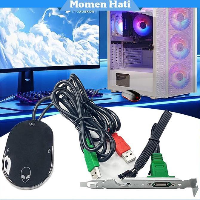 1Set Kabel Tombol Power PC Reset Untuk Anti Pencuri Warnet Dan Pribadi