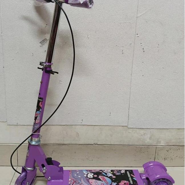 Mainan Outdoor Anak O Sekuter Skuter Ada Rem Lampu Kuromi Frozen Hello Kitty Avenger Spiderman