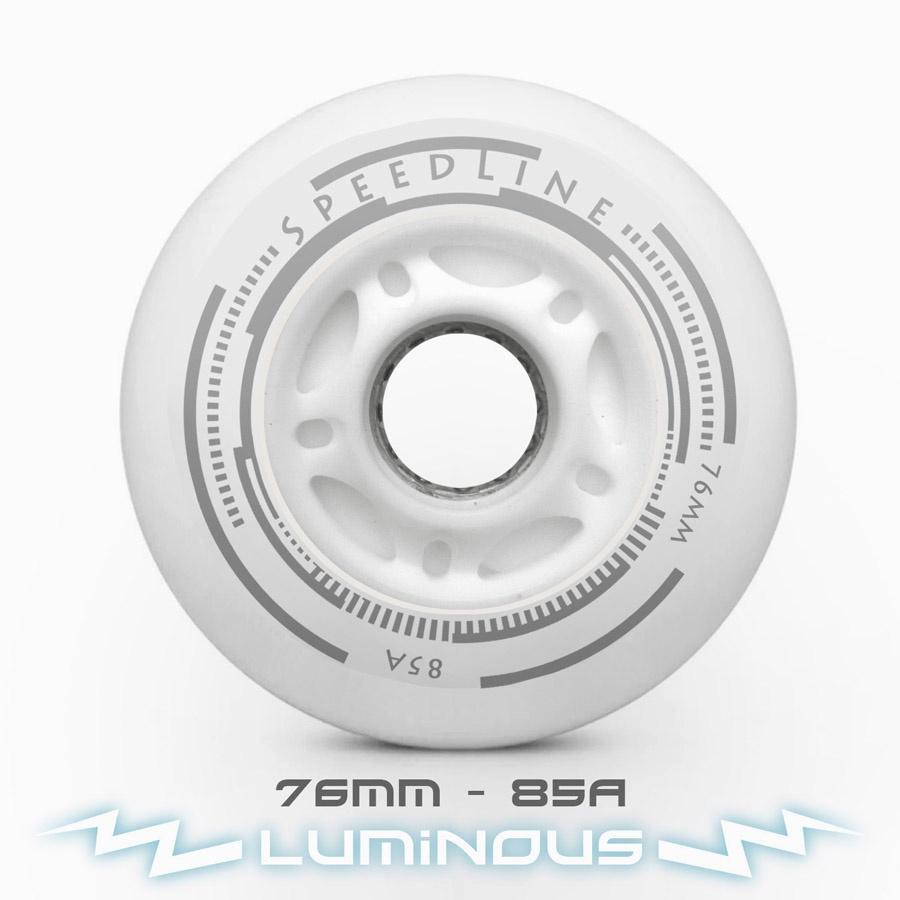 Luminous Wheel Inline Skate Speedline Ban Sepatu Roda Karet Nyala Led 76Mm 85A
