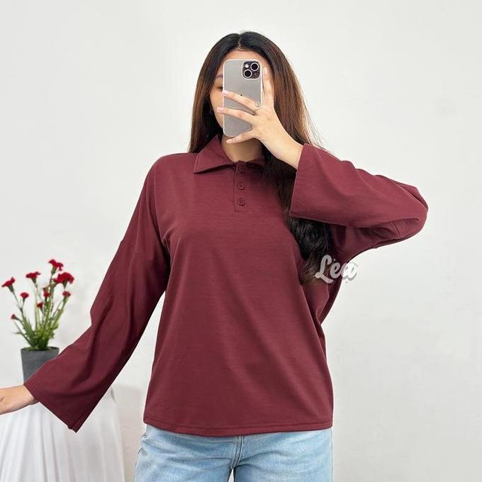 NADIA POLO SHIRT / KAOS POLO OVERLOOSE / LEA STORE