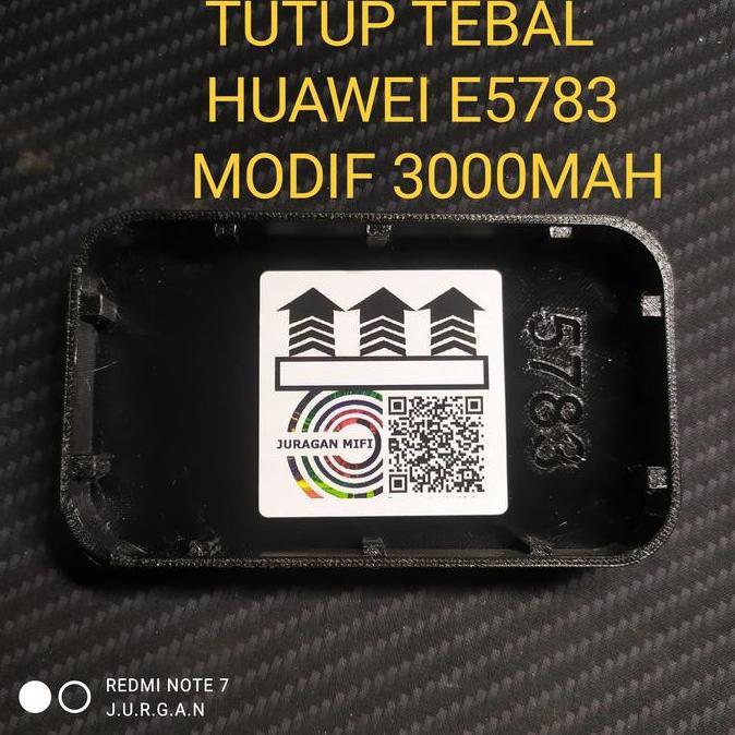 BEBAS ONGKIR - CUSTOM Tutup Baterai Backdoor Backcover Modem Huawei E5783 modif 3000mah