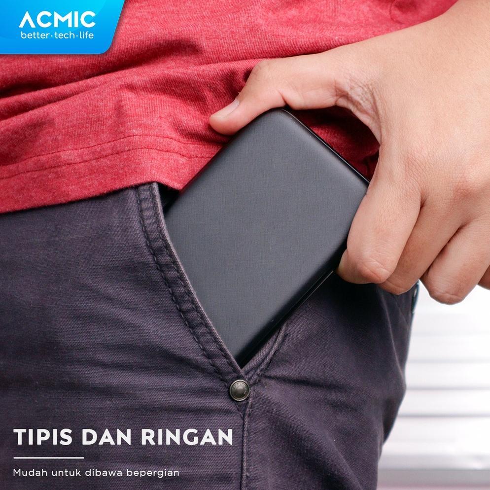 Exclusive Acmic Powerslim 10000Mah Slim Powerbank 2A Fast Charge