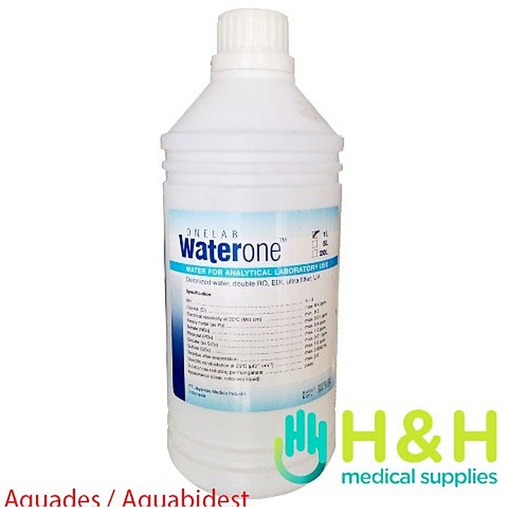 Waterone / Aquades / Aquadest Aquabidest / Aquabidest / Air Kesehatan / Purified Water / Water