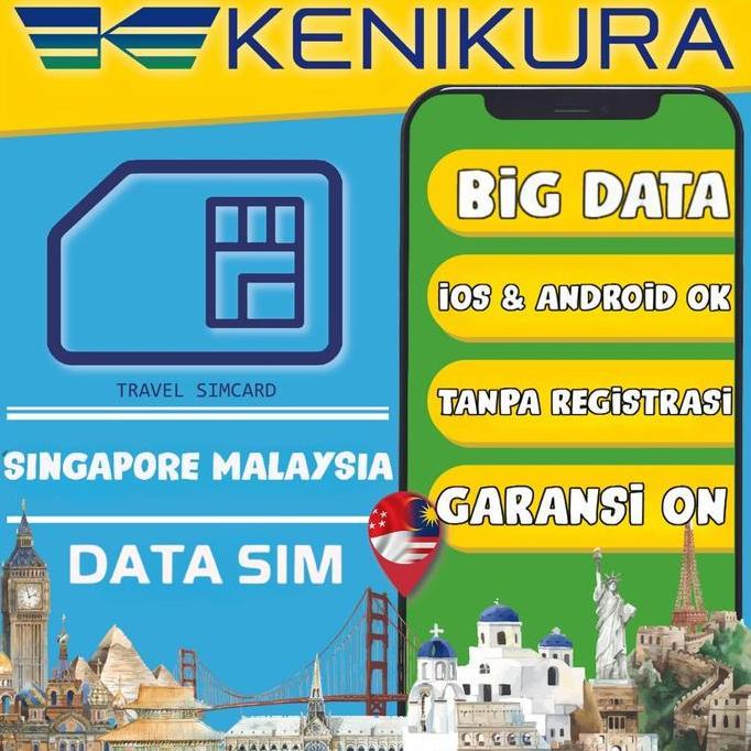 Phone- Sim Card Singapore Malaysia Indonesia Internet Paket Data Simcard Singapura Kenikura