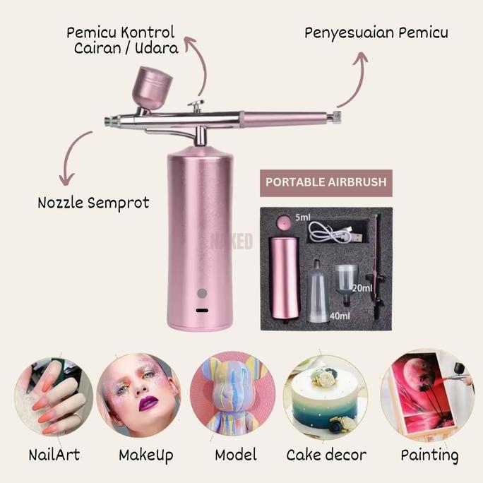 Nail Airbrush Portable Compressor Gun Ombre Nails