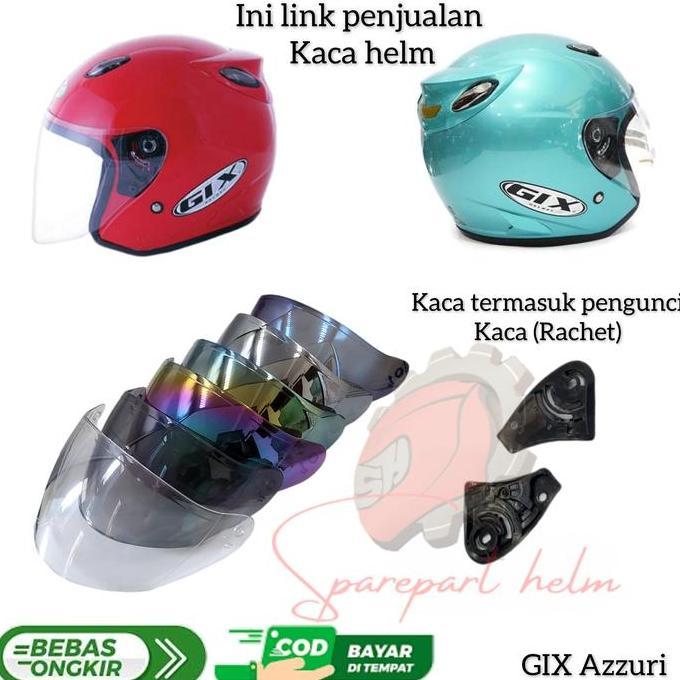 Comet- Kaca Helm Gix Azzuri Visor Helm Gix Azzuri