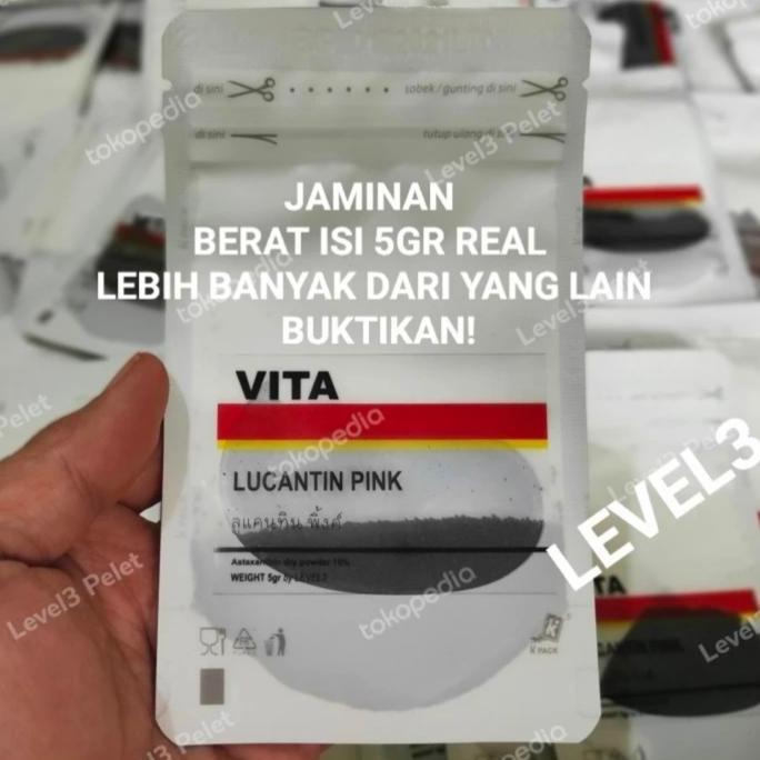 VITA LUCANTIN PINK CAROPHYLL ASTAXANTHIN 10% JAMINAN ORIGINAL 100% 5GR