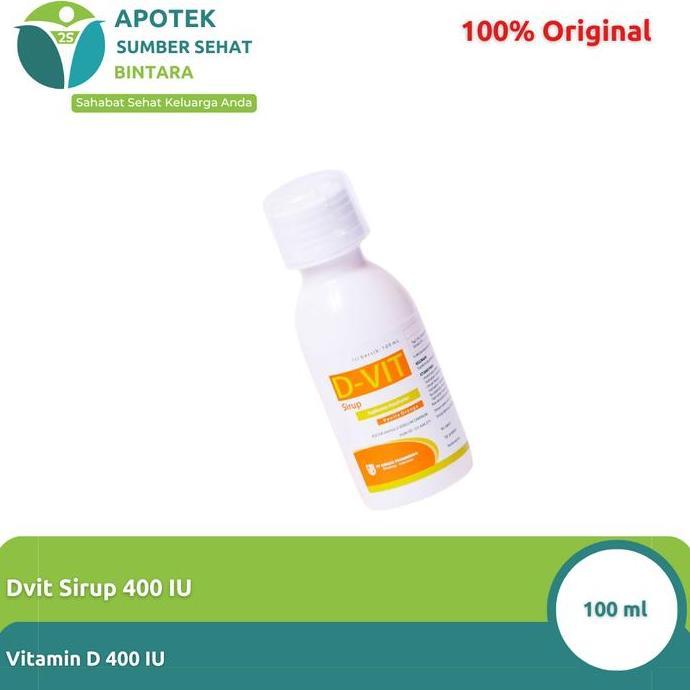 Fit- D-Vit Sirup 400 Iu 60Ml | Vitamin D3 Harian Untuk Kesehatan Tulang Anak
