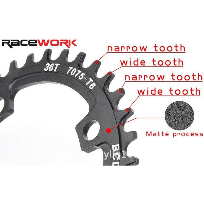 Promo Chainring Chain ring Crank BCD 104 RACEWORK 32T 34T 36T no Litepro raz Diskon