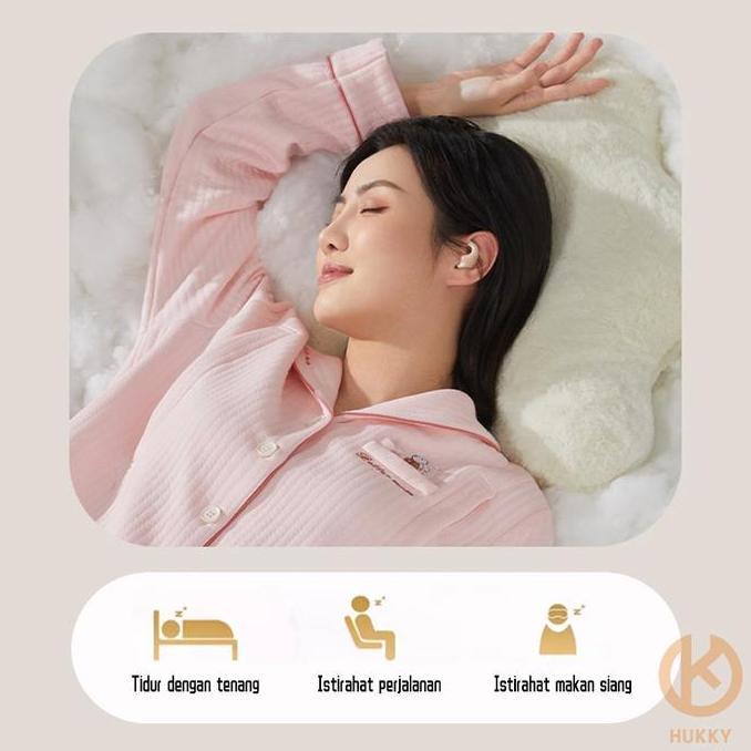 Promo Hukky Zr3 Headset Bluetooth Earphones Tws Sleepbuds Mini Invisiable - Ponsel Bass Microphone, 