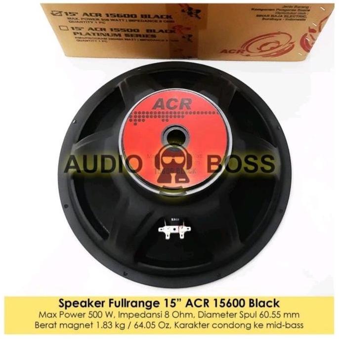 Promo Speaker Fullrange 15 Inch Acr 15600 Black Cod