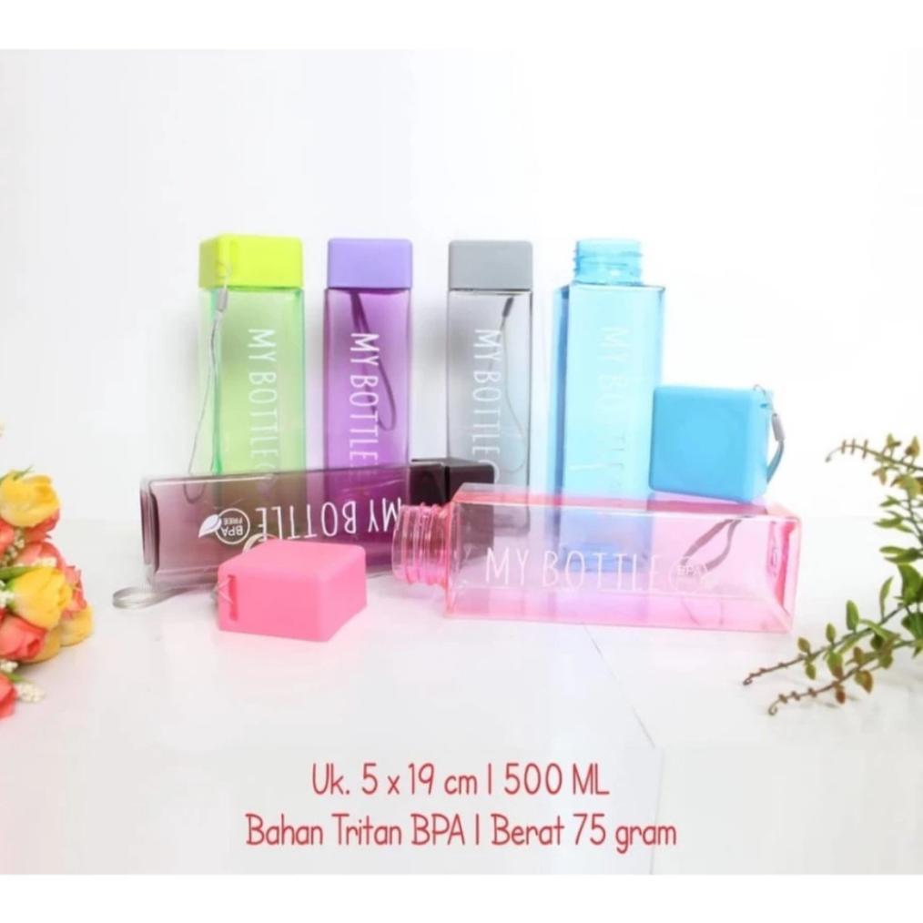 ORIGINAL Botol Minum Kotak MyBottle 500ml BPA Free, Desain Unik dan Praktis 2026