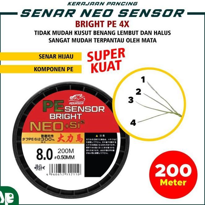 Kp Tali Pancing Pe Sensor Ght 200M Warna Hijau Neosi2 Ikan Joran Umpan