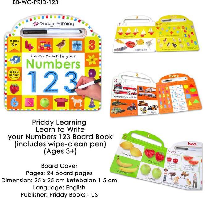 Priddy Wipe Clean Activity Learning Workbooks (ada banyak judul) [Priddy Books]