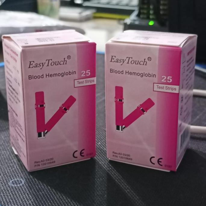 Easy touch Strip HB hemoglobin paket 5 Box stik  hb
