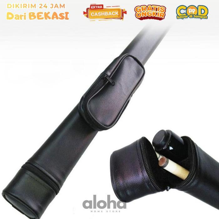 ALHM - Billiard Cue Case Hitam Case Stick Billiard Case Hard Cue Tas Stick Sarung Stik Billiard Baha