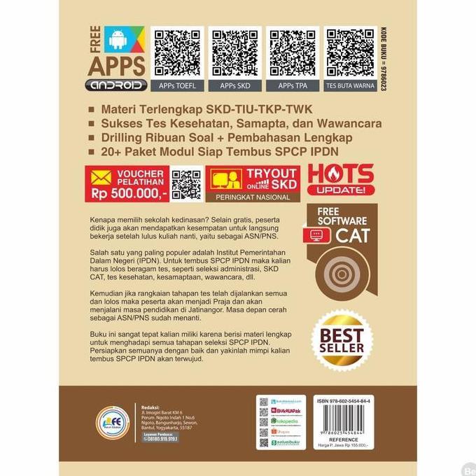Buku Panduan Resmi Lolos SPCP IPDN 2020/2021 + CD