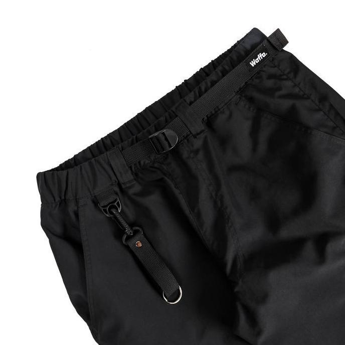 WAFFA - Celana Cargo Panjang Pria Outdoor Hitam - Slim Straigth Poliester Taslan JN - Havoc