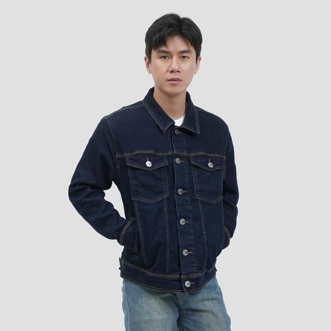 Nevada Big Trucker Regular Jaket Denim Pria 123413422