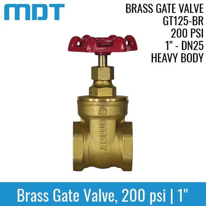 Mdt | Gt125-Br | Gate Valve, Brass, 1" Terbaru !!!