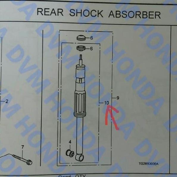 Shockbreaker Belakang IKYBI Brio/BRV DG1/Mobilio