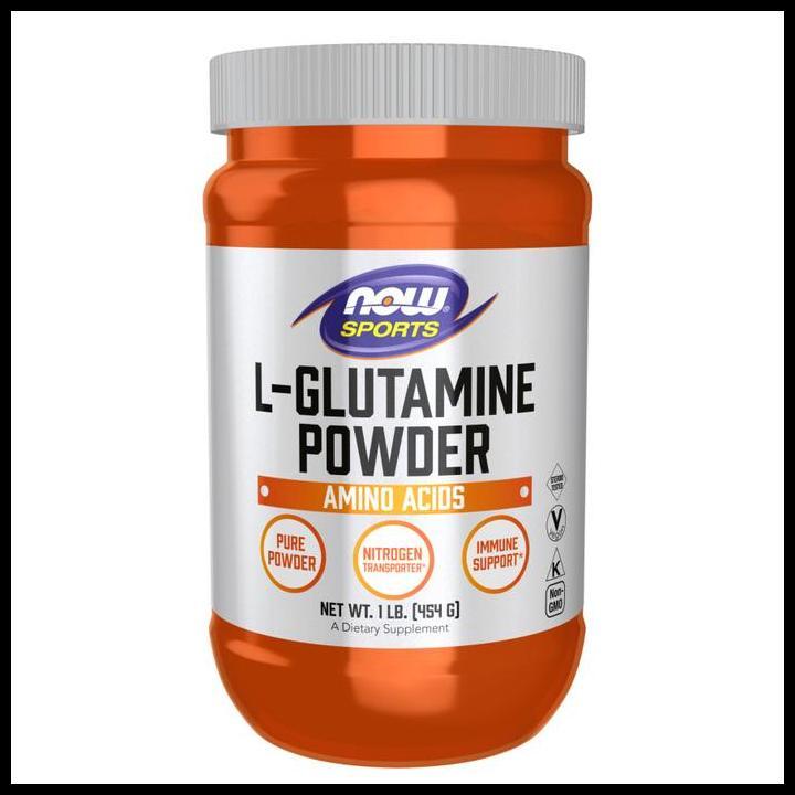 Terlaris Now Sports Nutrition, L-Glutamine Pure Powder, Nitrogen Transporter*, Amino Acid, 1 Lb 454 