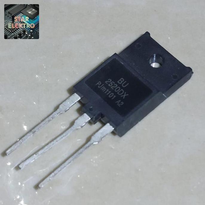 BU 2520DX TO-3PF 2520 BU2520DX BU2520 DX SILICON POWER NPN TRANSISTOR DAMPER DIODA 10A 1500V 45W TR 