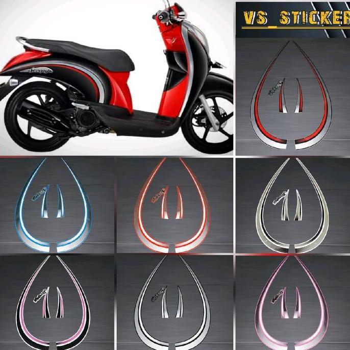 TERLARIS STRIPING STICKER LIST STANDART MOTOR SCOOPY 2010 2011 2012 KUALITAS MOTORCYCLE AKSESORIS