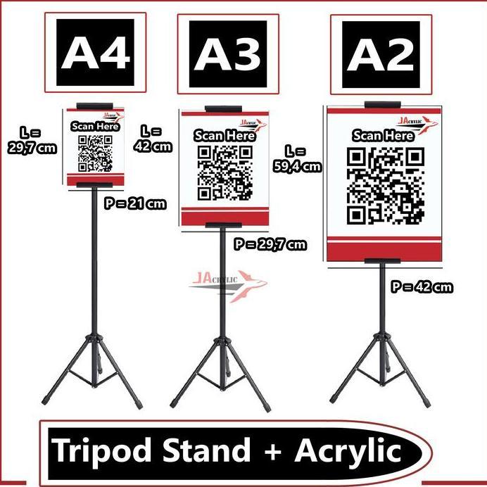 Tripod Banner / Tripod Stand Display / Tiang Barcode Peduli Lindungi