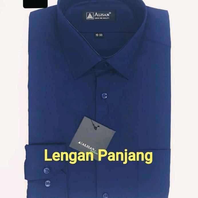 Kemeja Pria Alisan Slim fit Lengan panjang Coklat susu C 1 Casual Formal Basic