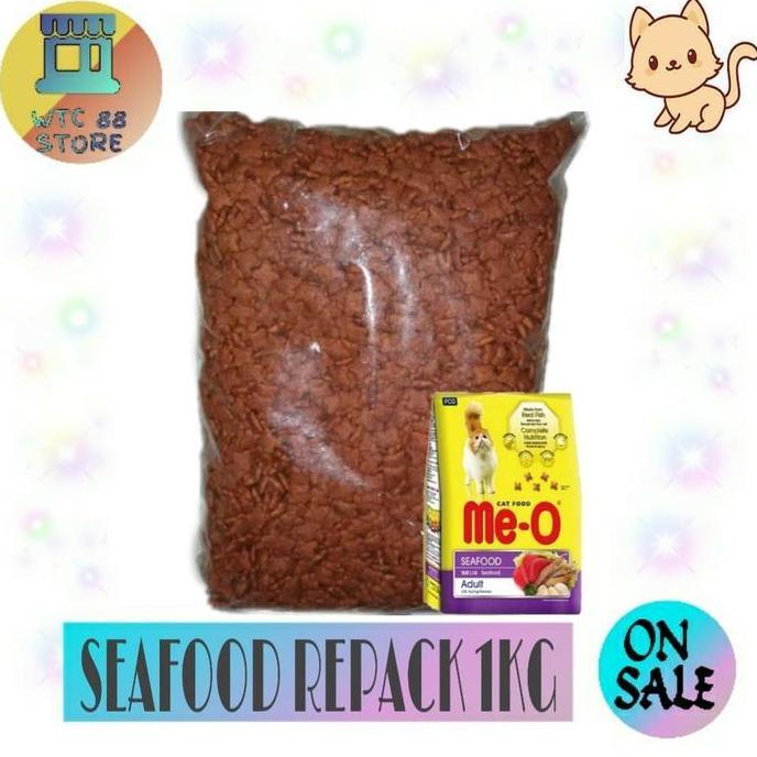 Meow- Makanan Kucing Meo / Me-O Seafood Repack 1Kg