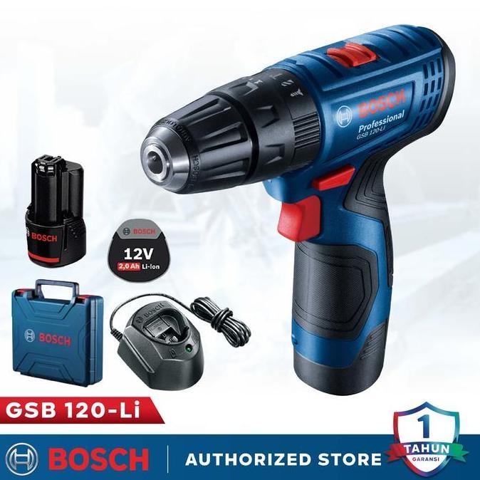 * BOSCH IMPACT DRILL GSB 120 BOR CORDLESS BOSCH BOR BESI BOR KAYU BOR BATERAI BOSCH BOR BATTERY ''