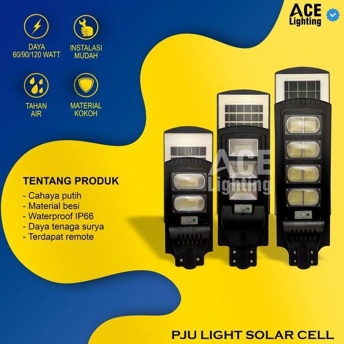 Lampu Jalan Solar 60 W PJU solar cell 90 W PJU 120 Watt LED Remote
