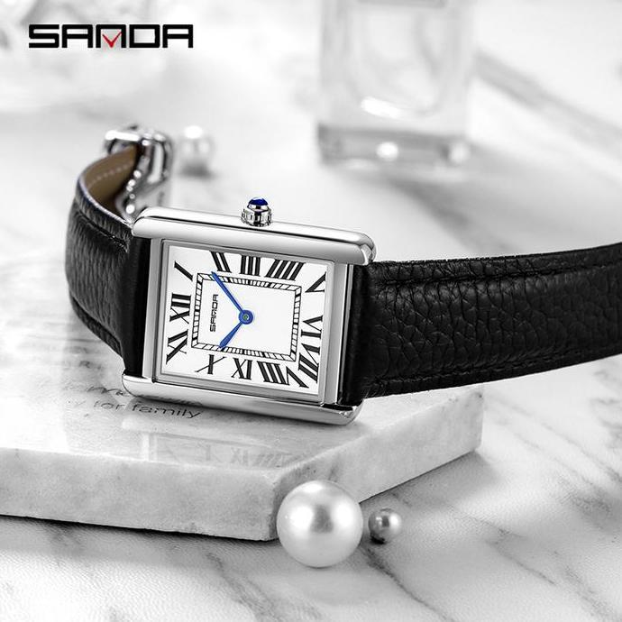 Horfa- Jam Tangan Pria Analog Tali Kulit Sanda 1108L