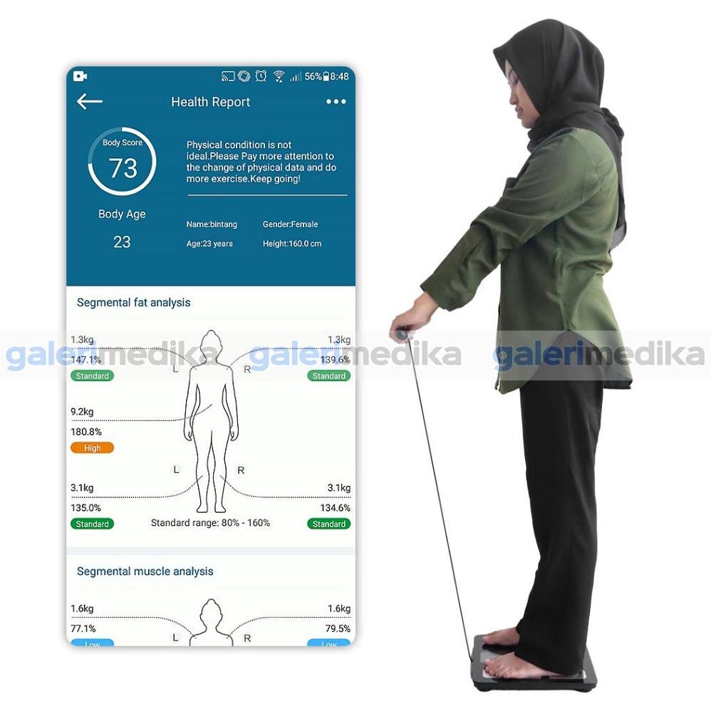 HOT DEALS TIMBANGAN DIGITAL ONEMED 825 BODY FAT BMI ANDROID/IOS / TIMBANGAN BADAN BMI, BODY FAT ONEM