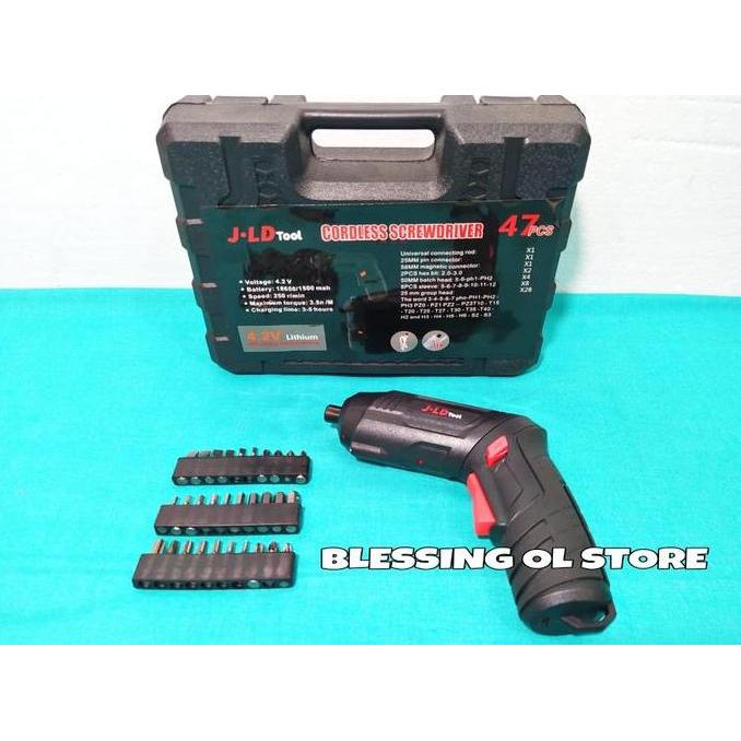 Promo BOR OBENG / SCREWDRIVER MINI / BOR OBENG LISTRIK SET 47PC Jld Diskon