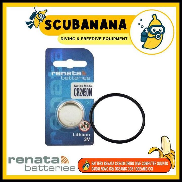 Terbaru Replacement Kit Battery Renata Cr2450 Oring Dive Computer Suunto D4 D4I Novo C8 Oceanic Ocs 