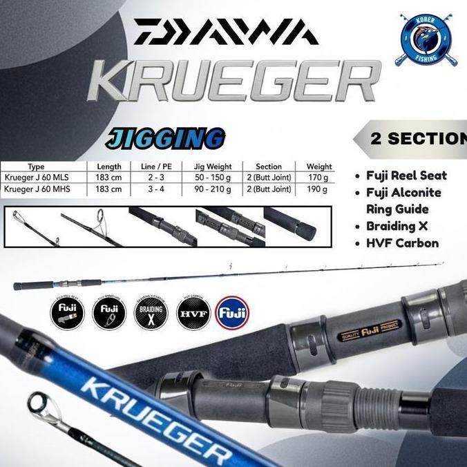 JORAN SPINNING / OVERHEAD DAIWA KRUEGER GARANSI RESMI