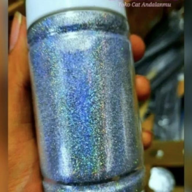 Gliter Serbuk Glitter Hologram Bubuk Pelangi Xiralic Rainbow Untuk Campuran Cat