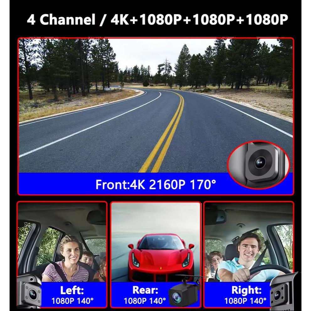 HOT PRODUCT EKLEVA 4CH DASHCAM 11.26" 4K KAMERA SPION ADAS 360 BSD WIFI NIGHT VISION PARKIR 24 JAM P